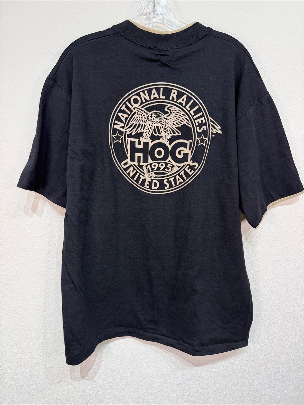 Harley Davidson Hog Rallies 1995 black Large Tee